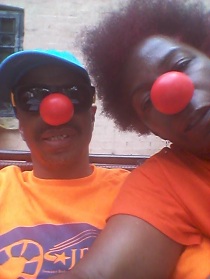 Red Nose Siblings Clowning Around